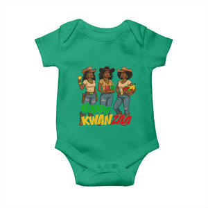 Happy Kwanzaa Cowgirl Baby Onesie Festival Of Lights African Heritage Gift TS12 Irish Green Print Your Wear