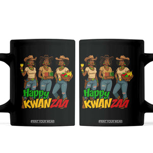 Happy Kwanzaa Cowgirl Coffee Mug Festival Of Lights African Heritage Gift TS12 Black Print Your Wear