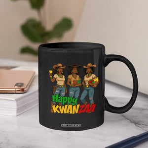 Happy Kwanzaa Cowgirl Coffee Mug Festival Of Lights African Heritage Gift - Print Your Wear