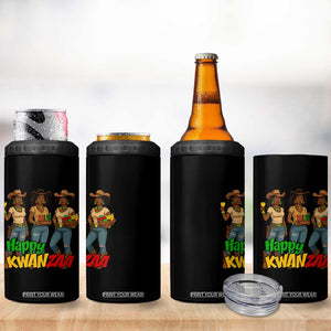Happy Kwanzaa Cowgirl 4 in 1 Can Cooler Tumbler Festival Of Lights African Heritage Gift - Print Your Wear