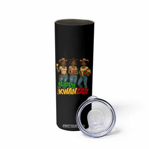 Happy Kwanzaa Cowgirl Skinny Tumbler Festival Of Lights African Heritage Gift - Print Your Wear