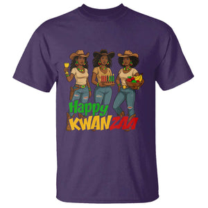 Happy Kwanzaa Cowgirl T Shirt Festival Of Lights African Heritage Gift TS12 Purple Print Your Wear