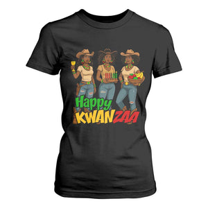 Happy Kwanzaa Cowgirl T Shirt For Women Festival Of Lights African Heritage Gift - Print Your Wear