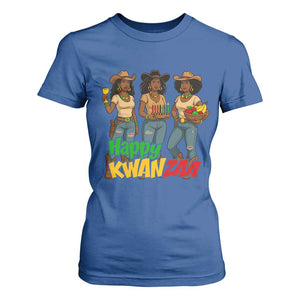 Happy Kwanzaa Cowgirl T Shirt For Women Festival Of Lights African Heritage Gift TS12 Royal Blue Print Your Wear