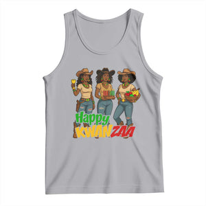 Happy Kwanzaa Cowgirl Tank Top Festival Of Lights African Heritage Gift TS12 Athletic Heather Print Your Wear