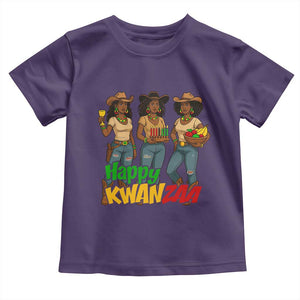 Happy Kwanzaa Cowgirl Toddler T Shirt Festival Of Lights African Heritage Gift - Print Your Wear