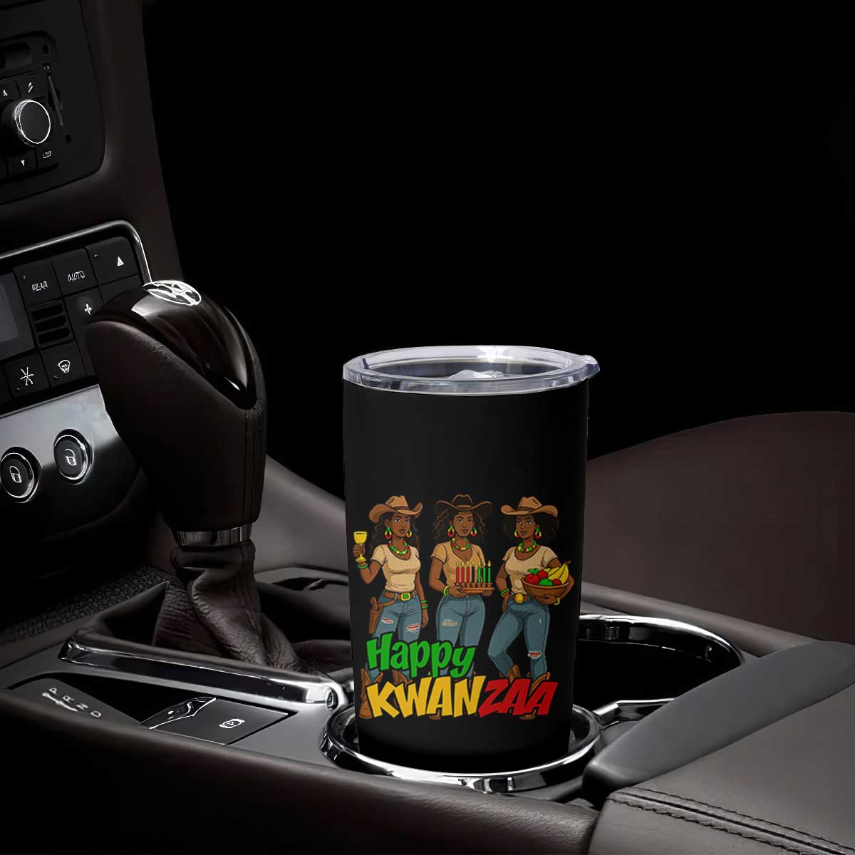 Happy Kwanzaa Cowgirl Tumbler Cup Festival Of Lights African Heritage Gift - Print Your Wear