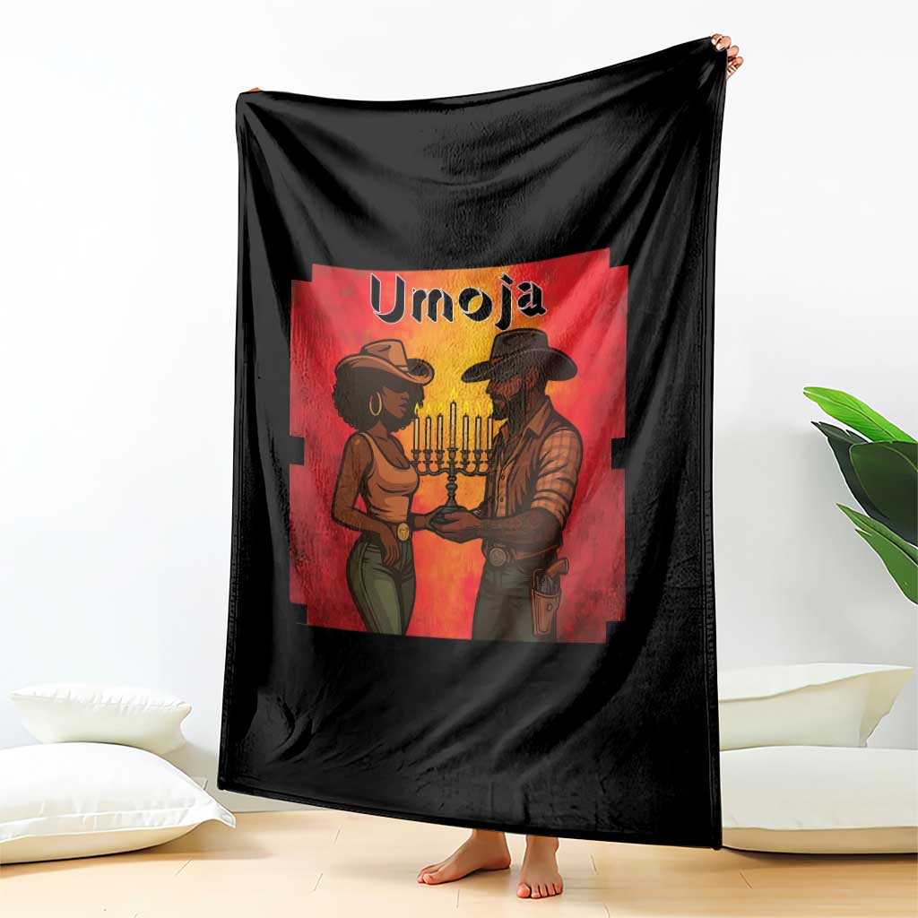 Kwanzaa Umoja Togetherness Throw Blanket Cowboy Cowgirl African Heritage Gift - Print Your Wear