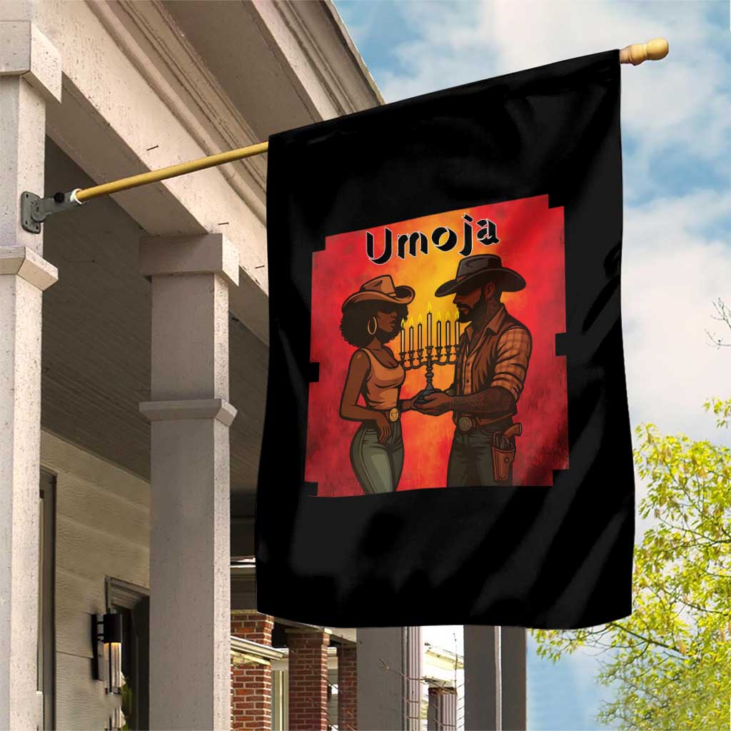 Kwanzaa Umoja Togetherness Garden Flag Cowboy Cowgirl African Heritage Gift - Print Your Wear