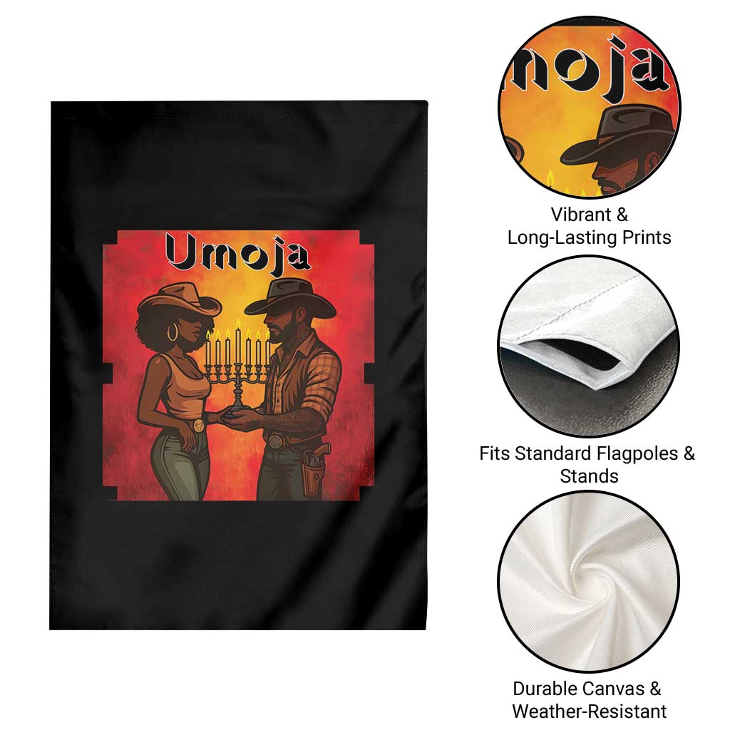 Kwanzaa Umoja Togetherness Garden Flag Cowboy Cowgirl African Heritage Gift - Print Your Wear