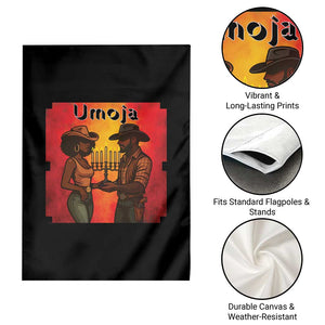Kwanzaa Umoja Togetherness Garden Flag Cowboy Cowgirl African Heritage Gift - Print Your Wear