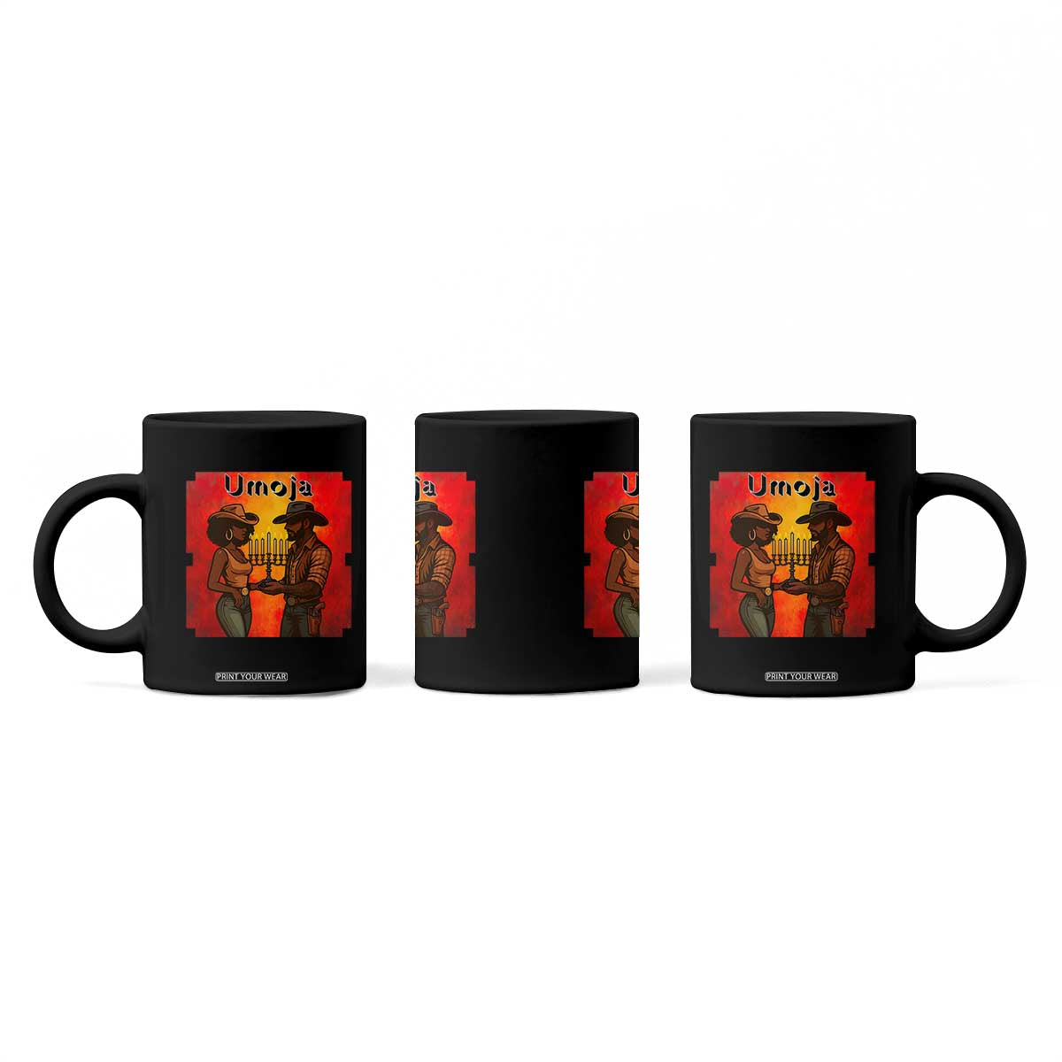 Kwanzaa Umoja Togetherness Coffee Mug Cowboy Cowgirl African Heritage Gift - Print Your Wear