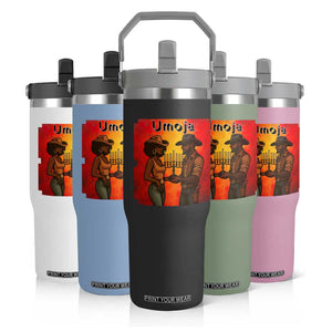 Kwanzaa Umoja Togetherness Flip Straw Tumbler Cowboy Cowgirl African Heritage Gift TS12 Print Your Wear