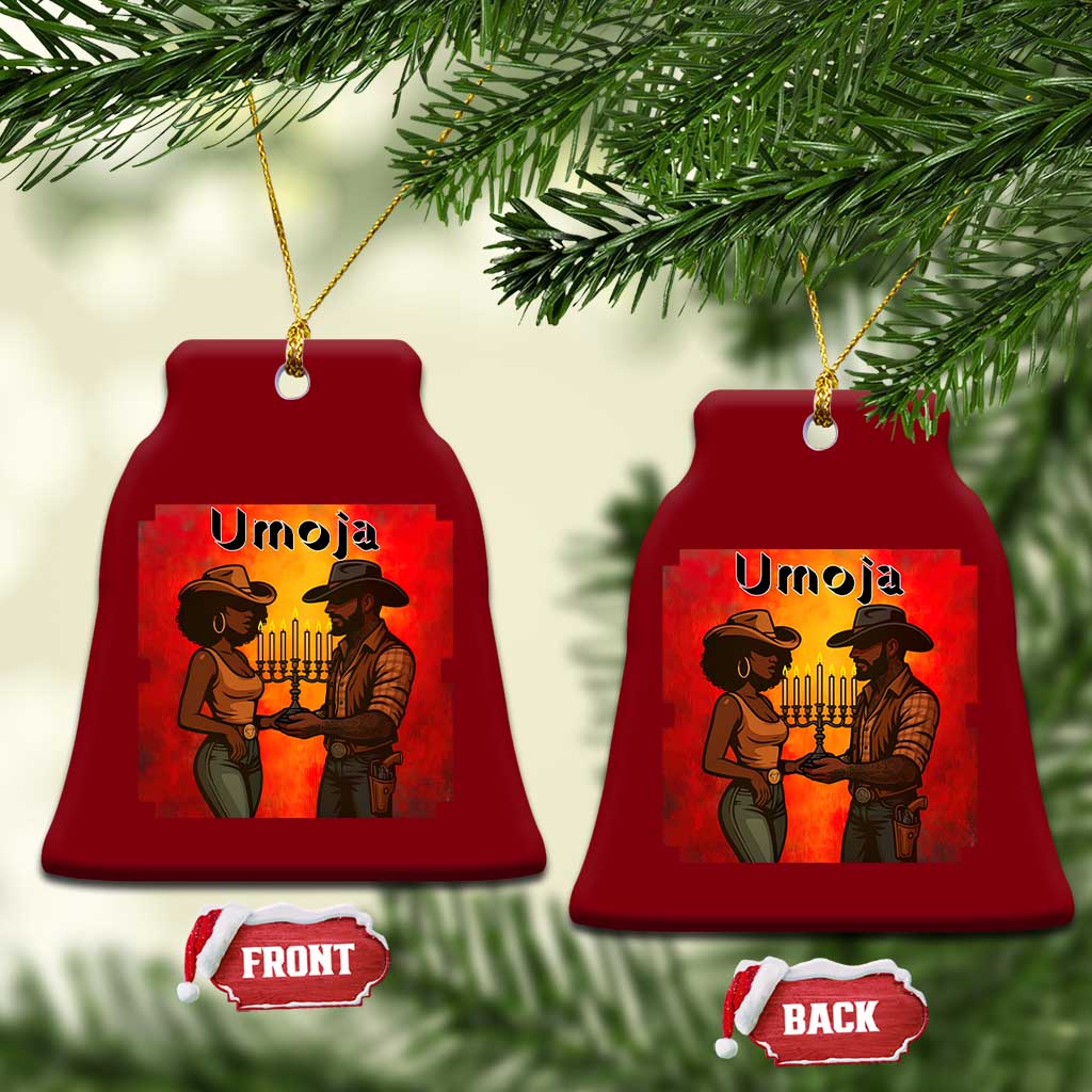 Kwanzaa Umoja Togetherness Ceramic Ornament Cowboy Cowgirl African Heritage Gift - Print Your Wear
