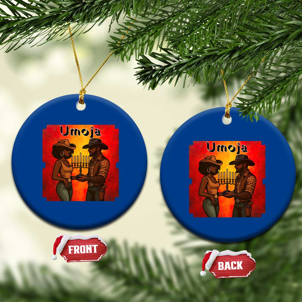 Kwanzaa Umoja Togetherness Ceramic Ornament Cowboy Cowgirl African Heritage Gift TS12 1pc Blue Print Your Wear