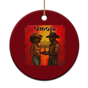 Kwanzaa Umoja Togetherness Ceramic Ornament Cowboy Cowgirl African Heritage Gift TS12 1pc Red Print Your Wear