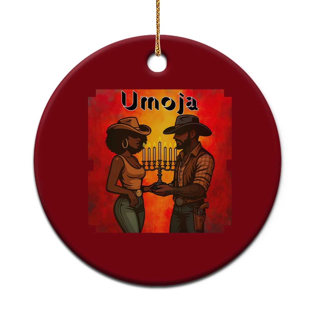 Kwanzaa Umoja Togetherness Ceramic Ornament Cowboy Cowgirl African Heritage Gift - Print Your Wear