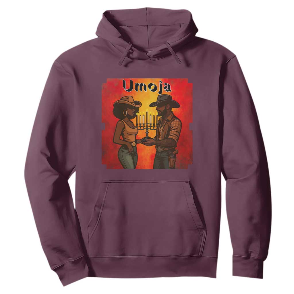 Kwanzaa Umoja Togetherness Hoodie Cowboy Cowgirl African Heritage Gift TS12 Maroon Print Your Wear