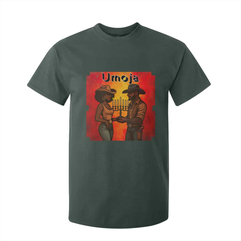 Kwanzaa Umoja Togetherness T Shirt For Kid Cowboy Cowgirl African Heritage Gift TS12 Dark Forest Green Print Your Wear