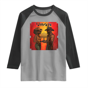 Kwanzaa Umoja Togetherness Raglan Shirt Cowboy Cowgirl African Heritage Gift TS12 Sport Gray Black Print Your Wear