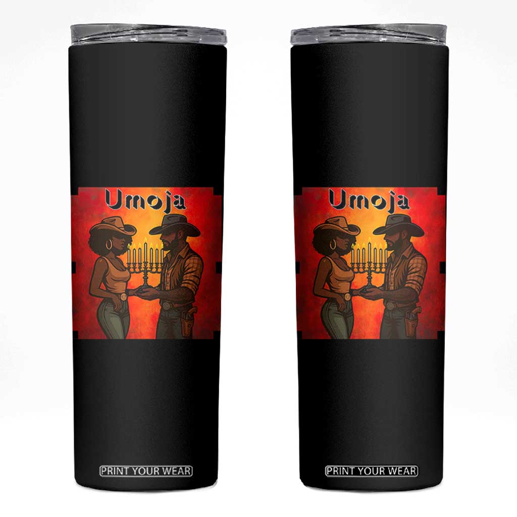 Kwanzaa Umoja Togetherness Skinny Tumbler Cowboy Cowgirl African Heritage Gift TS12 Black Print Your Wear