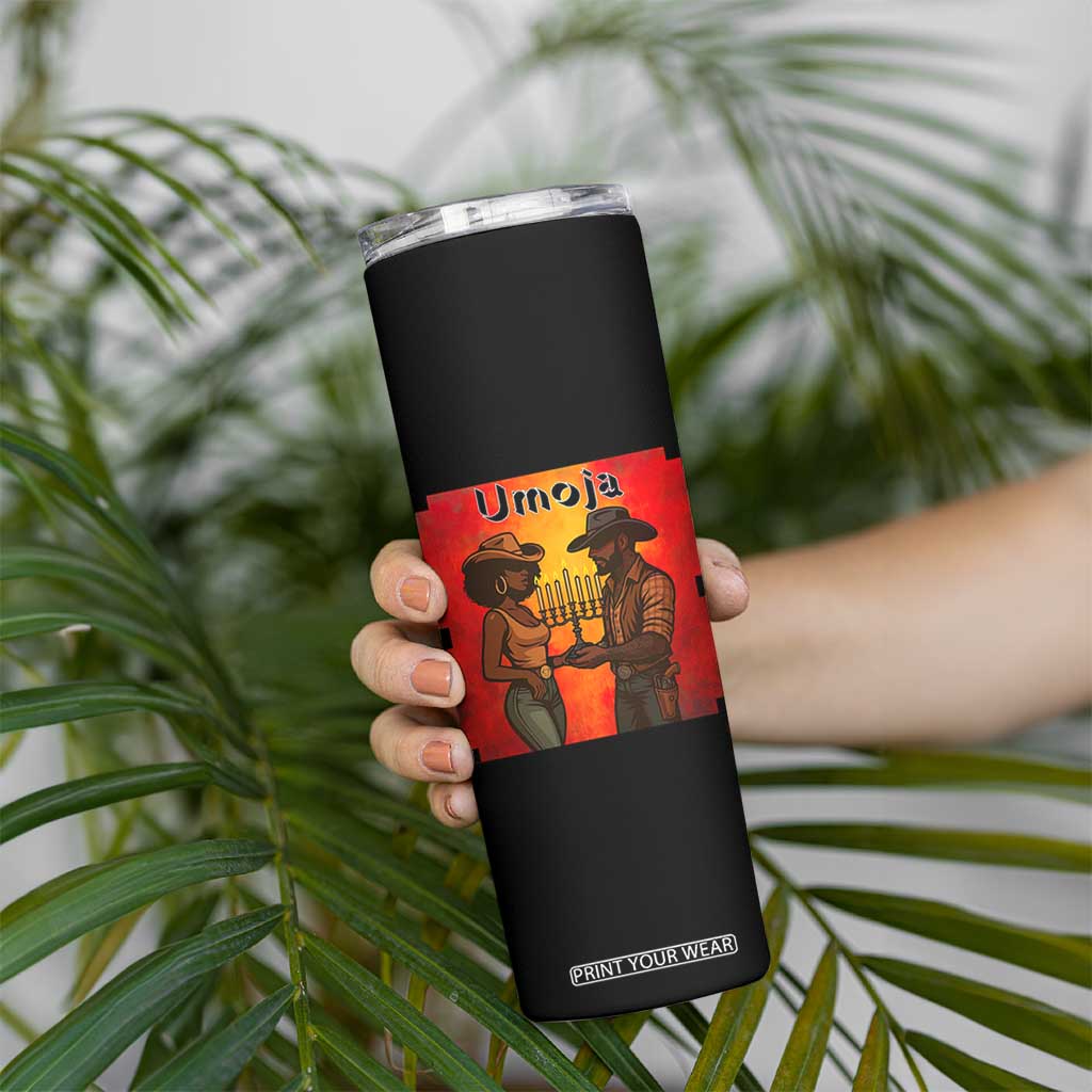 Kwanzaa Umoja Togetherness Skinny Tumbler Cowboy Cowgirl African Heritage Gift - Print Your Wear