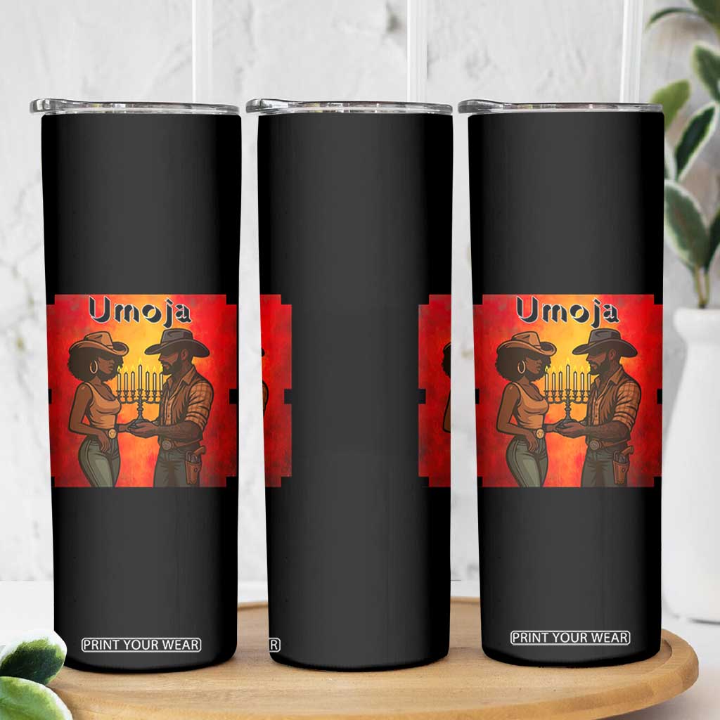 Kwanzaa Umoja Togetherness Skinny Tumbler Cowboy Cowgirl African Heritage Gift - Print Your Wear