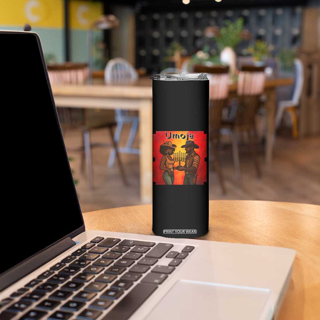 Kwanzaa Umoja Togetherness Skinny Tumbler Cowboy Cowgirl African Heritage Gift - Print Your Wear