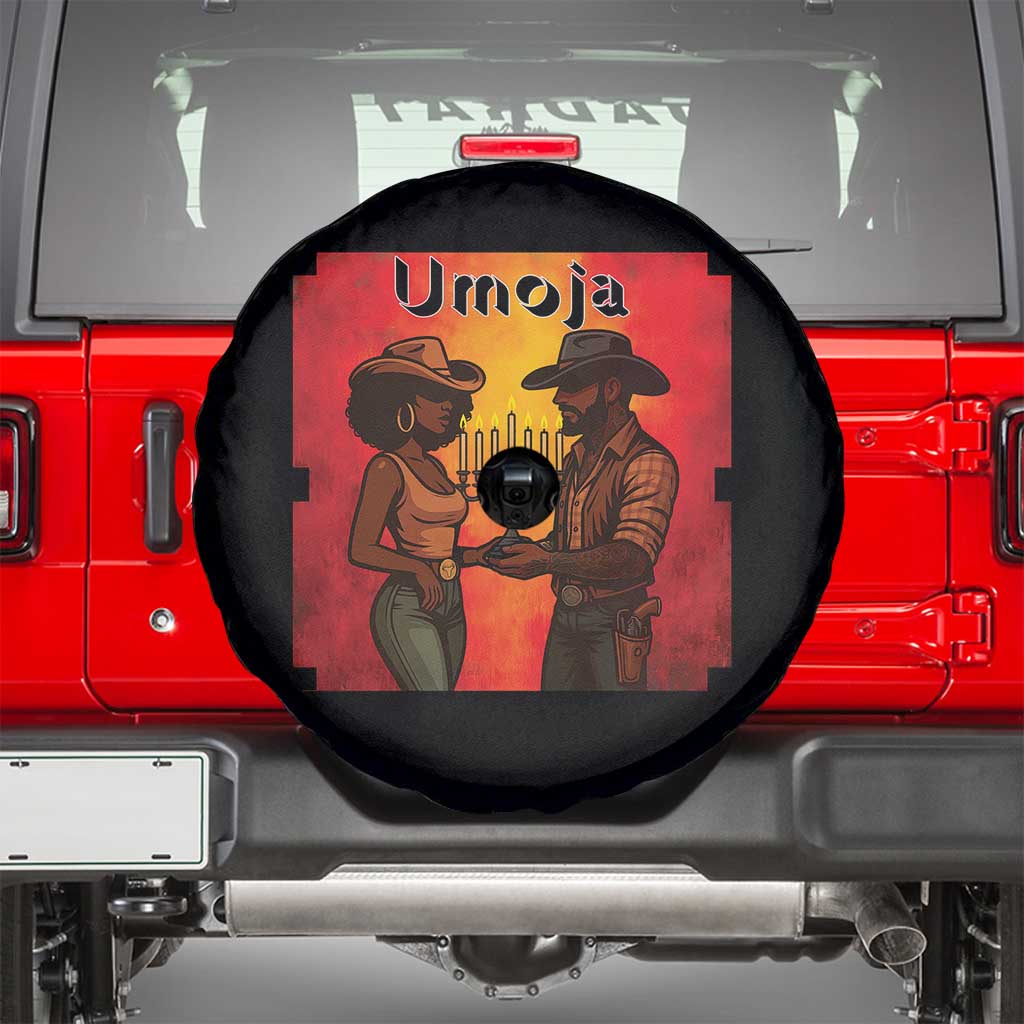 Kwanzaa Umoja Togetherness Spare Tire Cover Cowboy Cowgirl African Heritage Gift TS12 Black Print Your Wear
