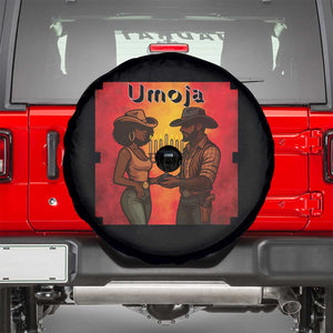 Kwanzaa Umoja Togetherness Spare Tire Cover Cowboy Cowgirl African Heritage Gift TS12 Black Print Your Wear