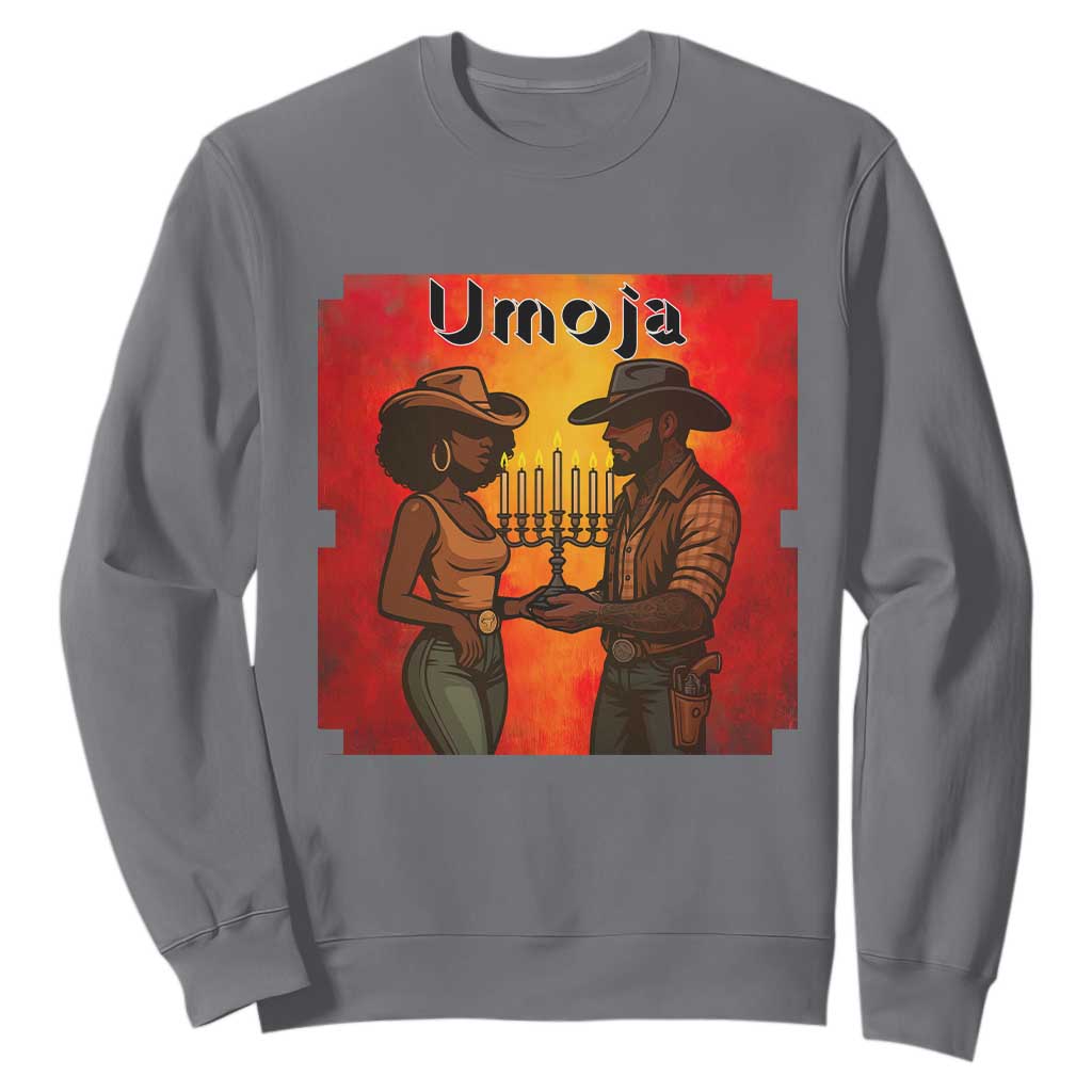 Kwanzaa Umoja Togetherness Sweatshirt Cowboy Cowgirl African Heritage Gift TS12 Charcoal Print Your Wear