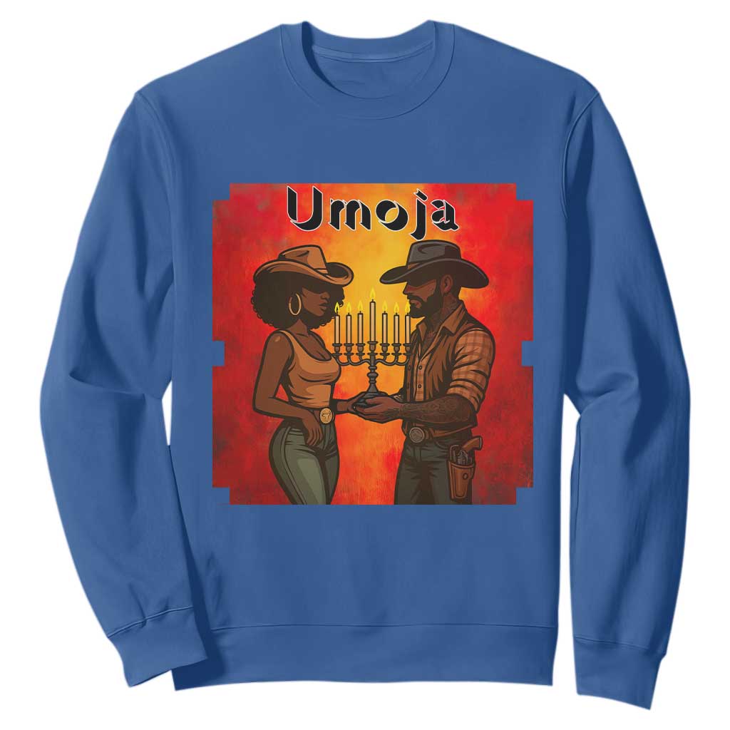 Kwanzaa Umoja Togetherness Sweatshirt Cowboy Cowgirl African Heritage Gift - Print Your Wear