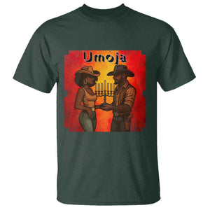 Kwanzaa Umoja Togetherness T Shirt Cowboy Cowgirl African Heritage Gift TS12 Dark Forest Green Print Your Wear