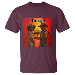 Kwanzaa Umoja Togetherness T Shirt Cowboy Cowgirl African Heritage Gift TS12 Maroon Print Your Wear