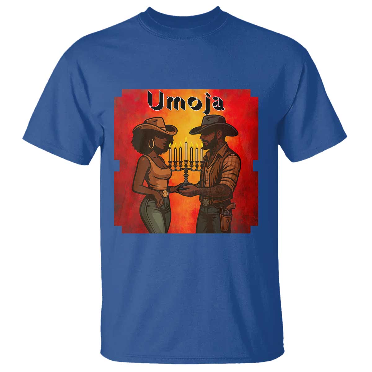 Kwanzaa Umoja Togetherness T Shirt Cowboy Cowgirl African Heritage Gift TS12 Royal Blue Print Your Wear