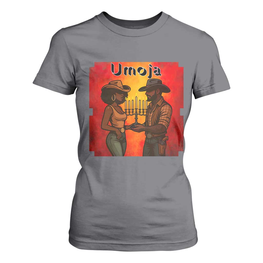 Kwanzaa Umoja Togetherness T Shirt For Women Cowboy Cowgirl African Heritage Gift TS12 Charcoal Print Your Wear