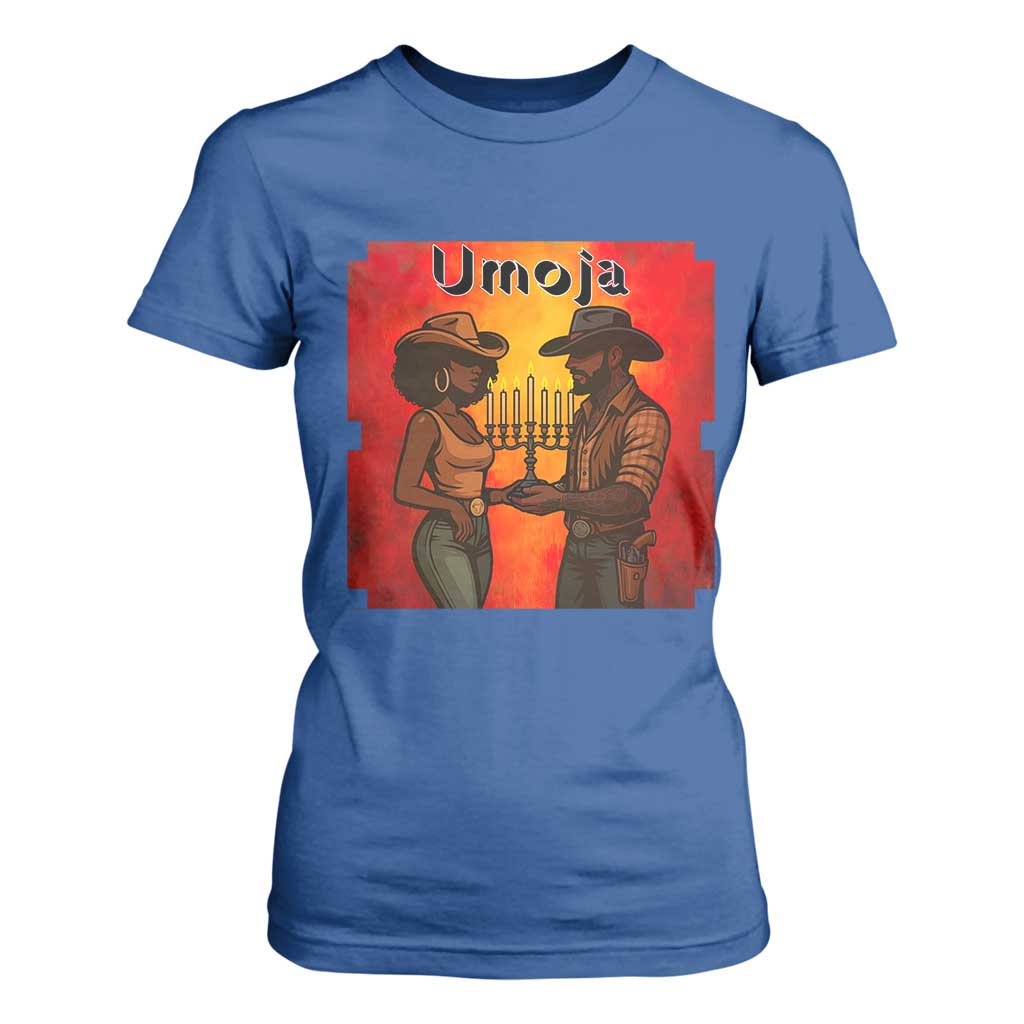 Kwanzaa Umoja Togetherness T Shirt For Women Cowboy Cowgirl African Heritage Gift TS12 Royal Blue Print Your Wear
