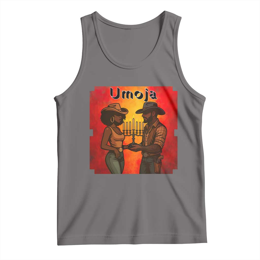 Kwanzaa Umoja Togetherness Tank Top Cowboy Cowgirl African Heritage Gift TS12 Deep Heather Print Your Wear