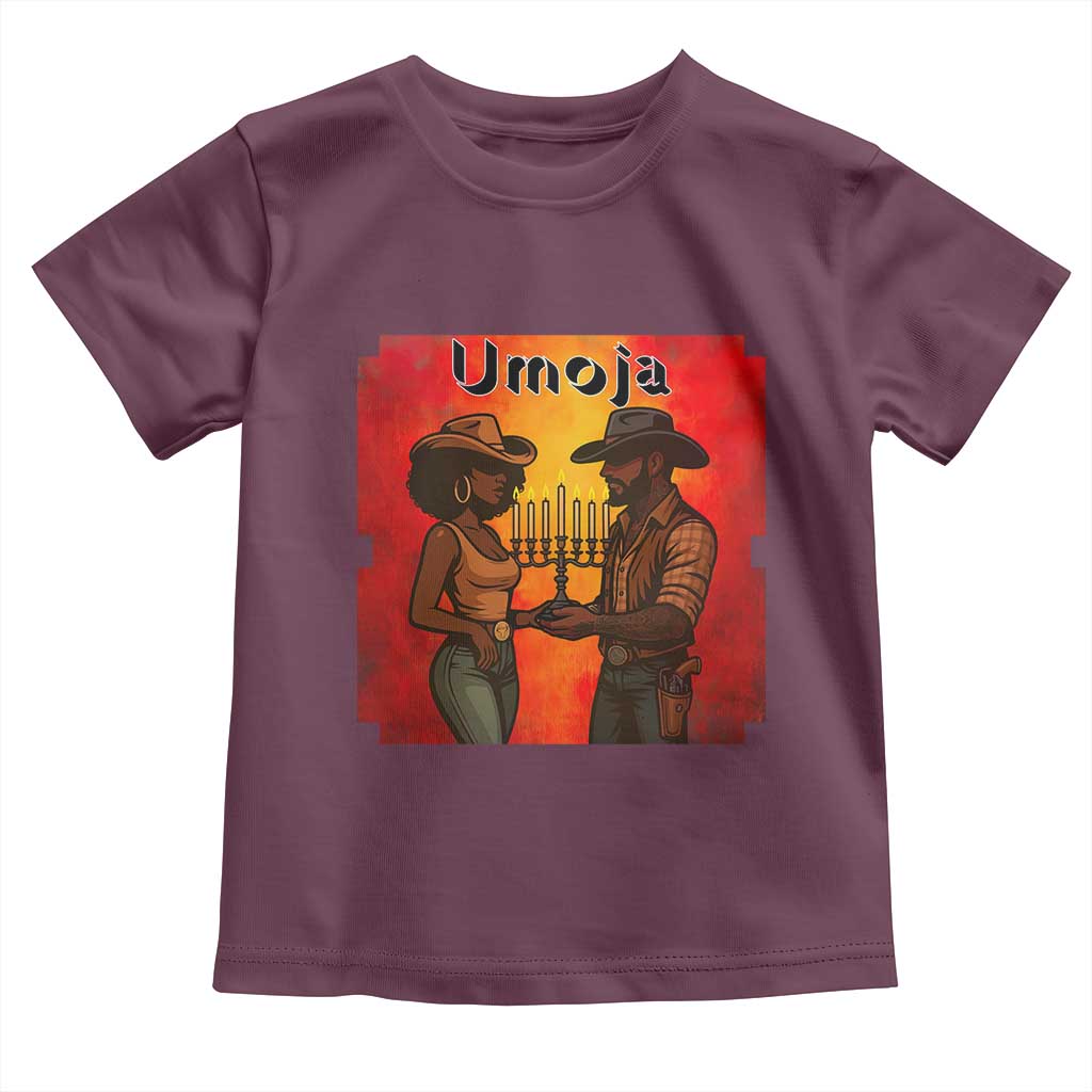 Kwanzaa Umoja Togetherness Toddler T Shirt Cowboy Cowgirl African Heritage Gift TS12 Maroon Print Your Wear