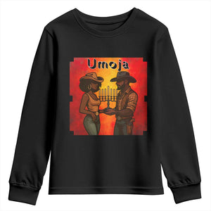 Kwanzaa Umoja Togetherness Youth Sweatshirt Cowboy Cowgirl African Heritage Gift TS12 Black Print Your Wear