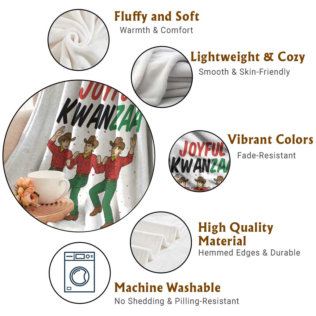 Joyful Kwanzaa Cowboy Throw Blanket Festival Of Lights African Heritage Gift TS12 Print Your Wear