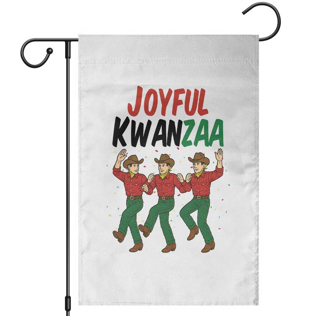 Joyful Kwanzaa Cowboy Garden Flag Festival Of Lights African Heritage Gift TS12 White Print Your Wear