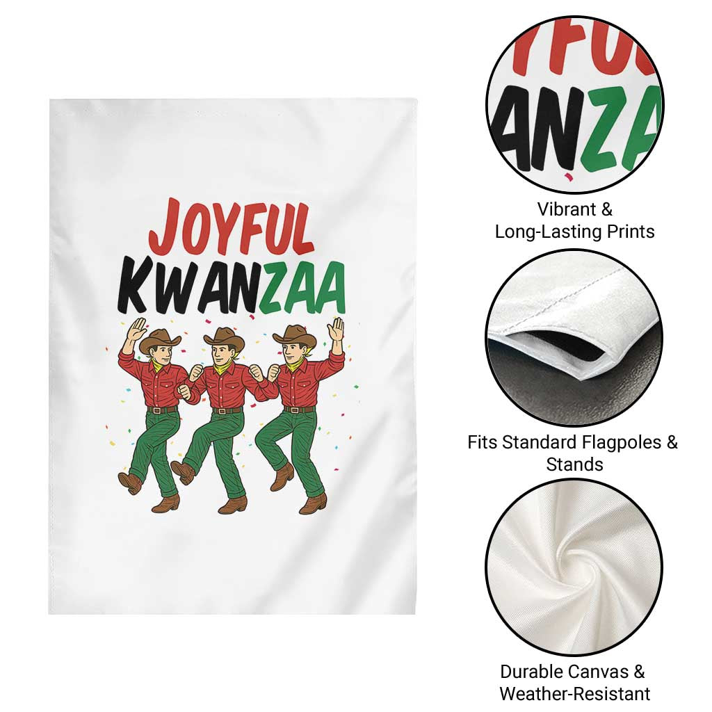 Joyful Kwanzaa Cowboy Garden Flag Festival Of Lights African Heritage Gift - Print Your Wear