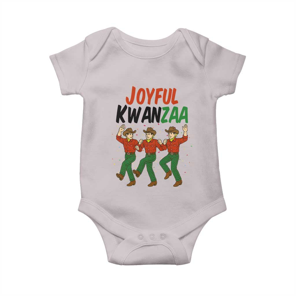 Joyful Kwanzaa Cowboy Baby Onesie Festival Of Lights African Heritage Gift TS12 Ice Gray Print Your Wear