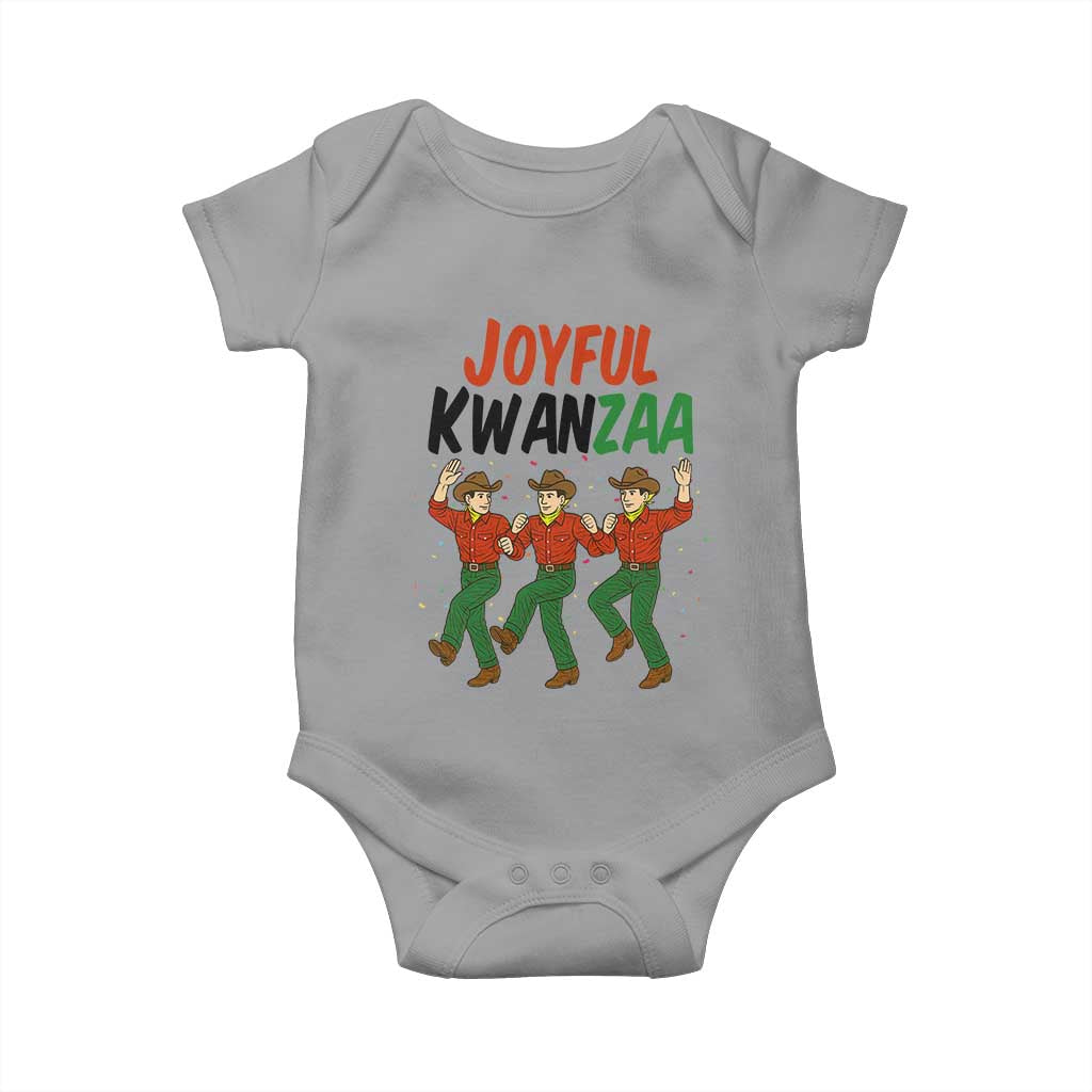 Joyful Kwanzaa Cowboy Baby Onesie Festival Of Lights African Heritage Gift TS12 Sport Gray Print Your Wear
