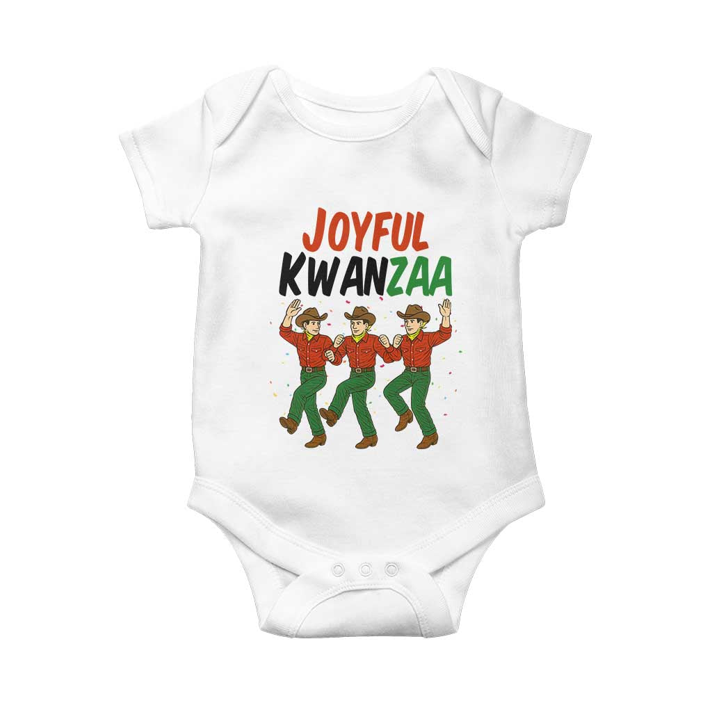 Joyful Kwanzaa Cowboy Baby Onesie Festival Of Lights African Heritage Gift TS12 White Print Your Wear