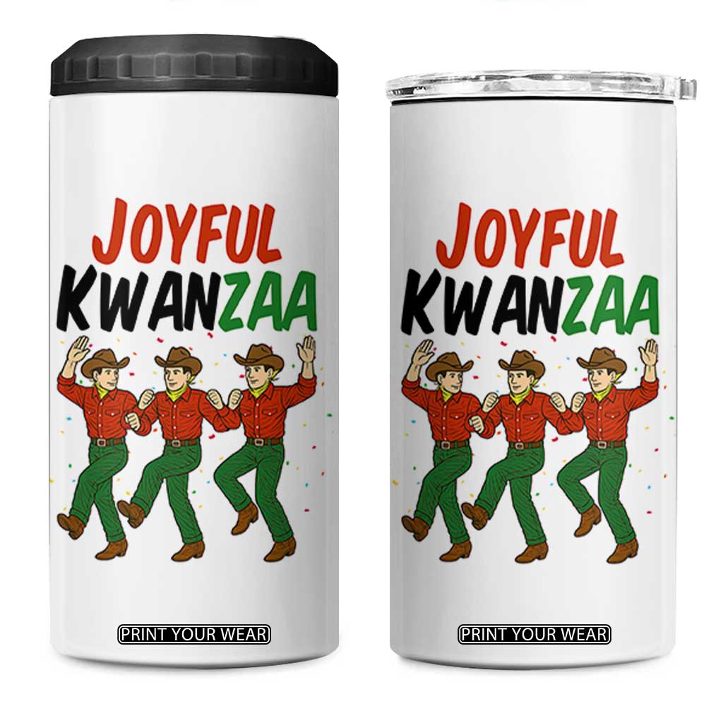 Joyful Kwanzaa Cowboy 4 in 1 Can Cooler Tumbler Festival Of Lights African Heritage Gift TS12 One Size: 16 oz White Print Your Wear