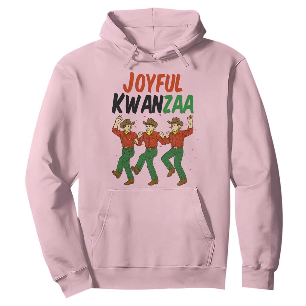 Joyful Kwanzaa Cowboy Hoodie Festival Of Lights African Heritage Gift TS12 Light Pink Print Your Wear