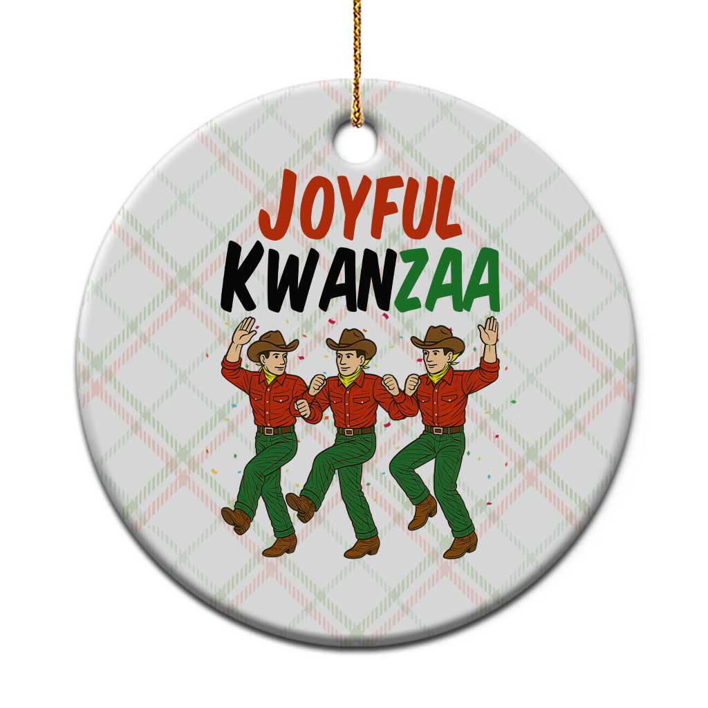 Joyful Kwanzaa Cowboy Ceramic Ornament Festival Of Lights African Heritage Gift - Print Your Wear
