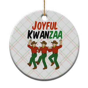 Joyful Kwanzaa Cowboy Ceramic Ornament Festival Of Lights African Heritage Gift - Print Your Wear